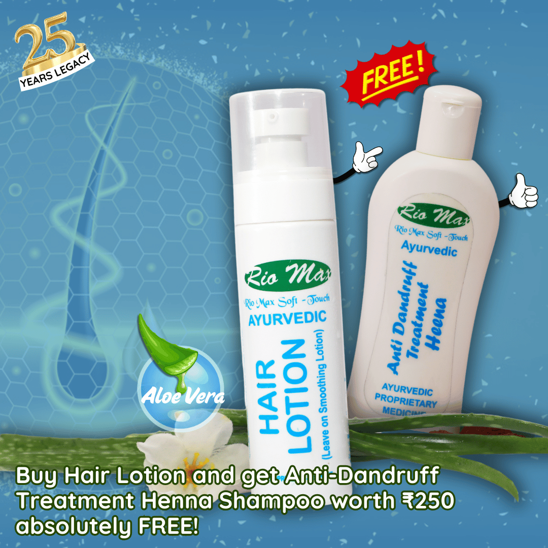 Buy Hair Lotion and get Anti-Dandruff  Treatment Henna Shampoo 100gm Buy 1 Get 1 Free