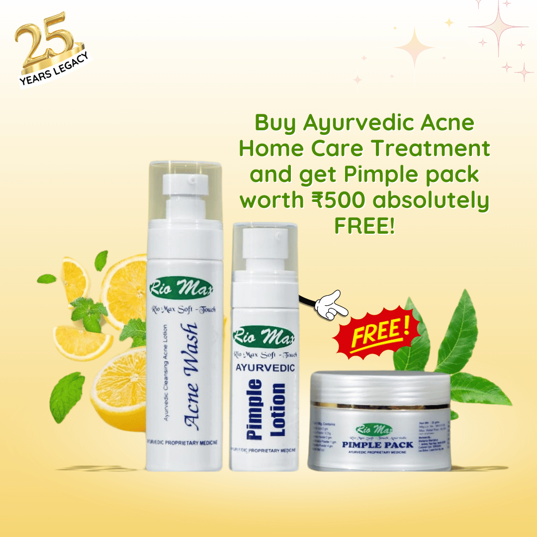 Buy Ayurvedic Acne Home Care Treatment 100gm and get Pimple Lotion 50gm Buy 1 Get 1 Free