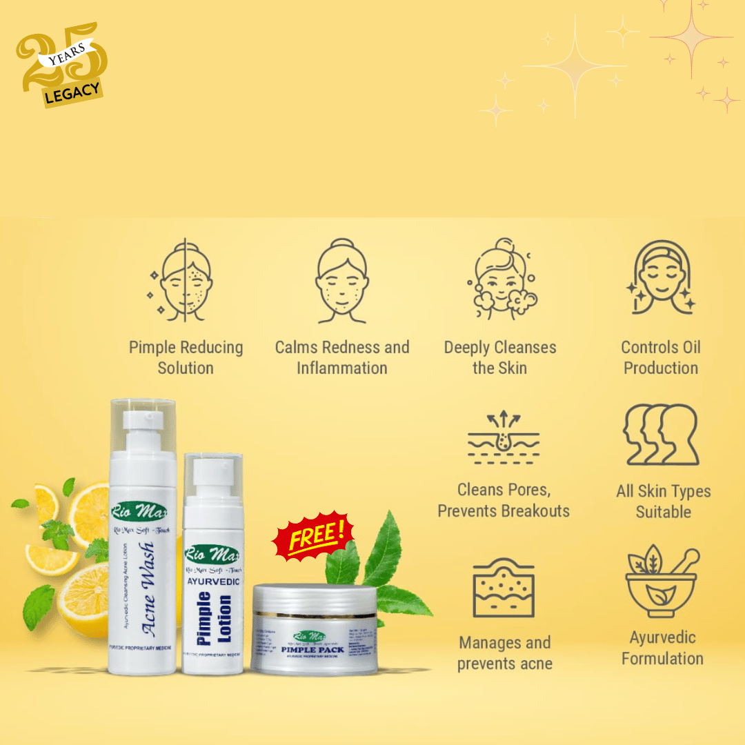 Buy Ayurvedic Acne Home Care Treatment 100gm and get Pimple Lotion 50gm Buy 1 Get 1 Free