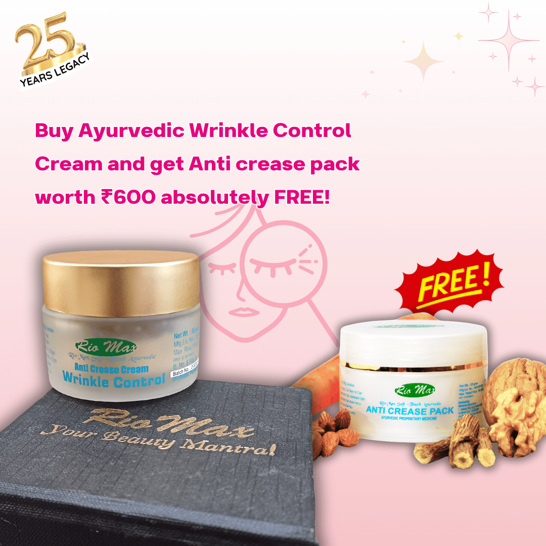 Ayurvedic Wrinkle Control Cream and Get Anti Crease Pack Free